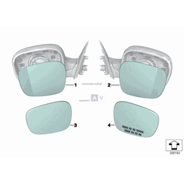 Szkło lusterka szerokokątne lewe - 51162991659