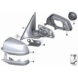 Lusterko zewn. bez szkła, podgrzew. pra. - 51167283624