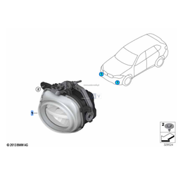 Reflektor przeciwmgielny LED lewy BMW X3 X4 X5 X6 F15 F16 F25 F26 F85 F86 - 63177317251