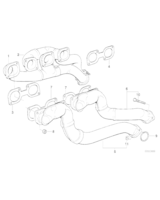 Pasuje tylko do cylindra 1-4, Kolektor wydechowy - 11621737412