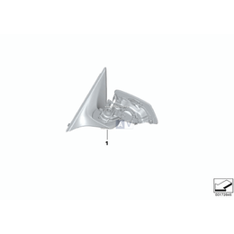 Lusterko zewn. bez szkła, podgrzew. lewe - 51167203435