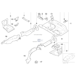 Mocowanie podłogi bag., boczne lewe - 41127038063