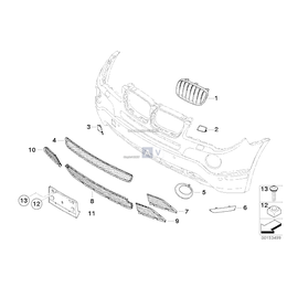 Kratka zderzaka przedniego - 51113416512
