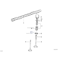 Zawór ssący z wym. trzonka +0,1mm - 11342246529
