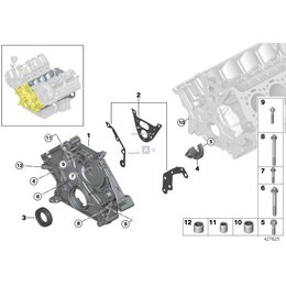 Uszczelka pokrywy rozrządu BMW E70 E71 F01 F07 F10 F11 F12 F13 F15 F16 F85 F86 650 550 750 M - 11147566411