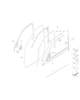 Osłona ramy szyby drzwi przednich praw. - 51337129716