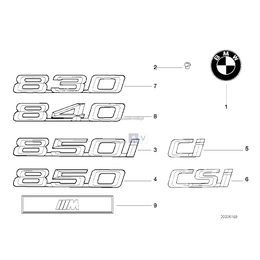 Emblemat naklejany tylny - 51148152850