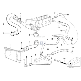 Przewód elastyczny układu chłodzenia BMW E34 E36 518i 318i 316i 318is M43 M42 - 11531247915