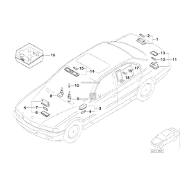 Lampka tablicy rejestracyjnej BMW E38 725 728 730 735 740 750 - 63268352424