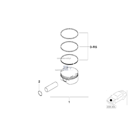 Kpl. pierścieni tłokowych, pasuje tylko do - 11257577587