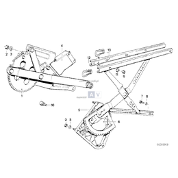 Elektr.siłownik szyby przedni lewy - 51331868187