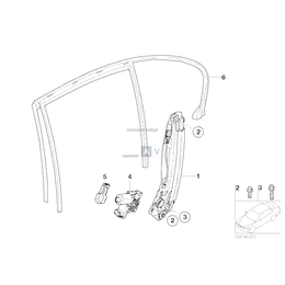 Elektr.siłownik szyby tylny lewy - 51357202481