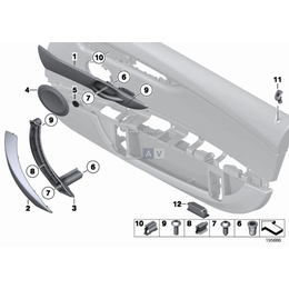 Osłona uchwytu drzwi prawa BMW E89 X4 18i 20i 23i 28i 30i 35i - 51417266184