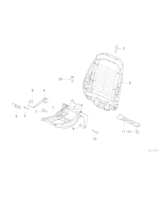 Mechanizm fotela, część górna, prawa - 52108251066