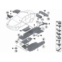Pokrywa obudowy podwozia BMW F01 F02 F06 F07 F10 F11 F12 F13 - 51757209541
