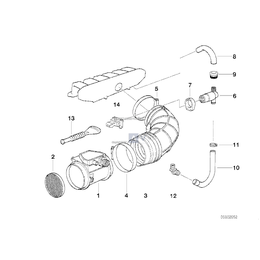 Przewód elastyczny odpowietrzający BMW E34 520i 525i 525ix M50 - 13411735325