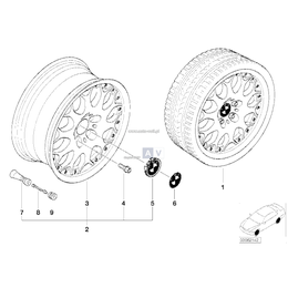 Z EH2 Hump, Obręcz koła aluminiowa, dwuczęściowa - 36116756231