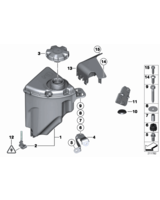 Zbiornik wyrównawczy BMW F01 F06 F07 F10 F11 F12 F13 640i 640d 518d 520d 525d 530d 535d 535i M550dX 730d 740d 740i 750dX - 17137647283