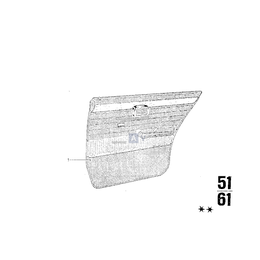 Türverkleidung schwarz hinten rechts - 51421832056