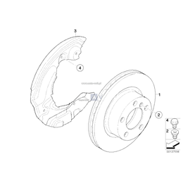 Tarcza hamulcowa przód E90 E91 E92 X1- Oryginał BMW - 34116774875