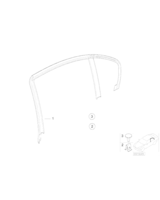 Osłona ramy szyby, prawa - 51348222414