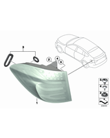 Lampa tylna w błotniku prawa - 63217199644