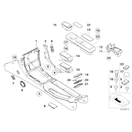 For 2 switches, Osłona przełącznika, tylna - 51168398470