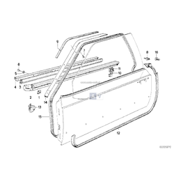 Uszczelka drzwi lewa BMW E24 628CSi 630CSI 633CSi 635CSi M635CSi M6 - 51211861501