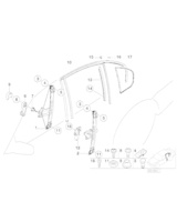 Osłona ram. prowadz. szybę, prawa - 51348160974