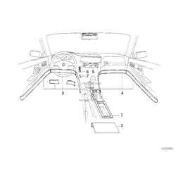 Zestaw naprawczy osłony drewn. prawej - 51452276064