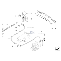 Przewód alternator-rozrusznik - 12421436547