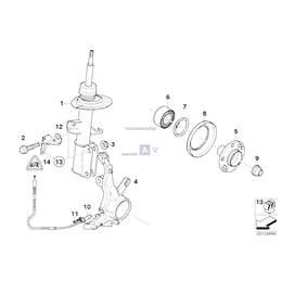 Uchwyt czujnika ABS, prawy - 34521165770
