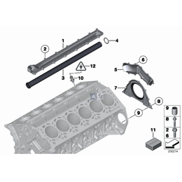 Zimering wału korbowego BMW E70 E71 F01 F07 F10 F11 F12 F13 F15 F16 F85 F86 650 550 750 M - 11148483798