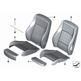 Poszycie oparcia sport., skóra, prawe - 52102992784