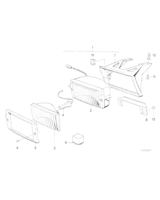 Lampa przeciwmgłowa, żółta lewa - 63171374895