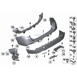 Obudowa zderzaka tylnego dolna - 51122993586