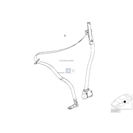 Pas bezp. przedni lewy, wydłużany, pasuje tylko do - 72117030993