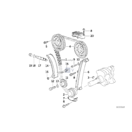Koło zwrotne łańcucha rozrządu BMW E30 E36 318is M42 - 11311727569