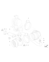 Guma przepływomierza BMW E39 E38 523i 528i 728i prod do 09.1998r - 13541703726