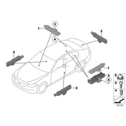 Antena wewnętrzna Systemu dostępu komfort. BMW F01 F02 F06 F07 F10 F11 F12 F13 F15 F20 F30 F25 F26 F32 F34 F45 MINI - 65209220832