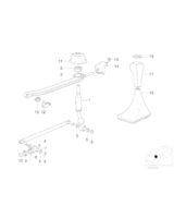 Osłona dźwigni zm. bieg.skórzana/bison - 25111221404