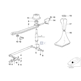 Osłona dźwigni zm. bieg.skórzana/bison - 25111221404