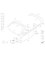 Listwa szyby bocznej tylna prawa - 51377119098