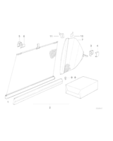 Roleta przeciwsł. drzwi tylnych lewych - 51168102455