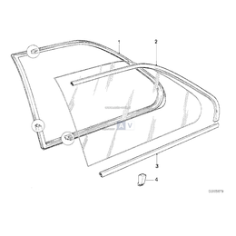 Uszczelka szyby tylna prawa - 51361888326