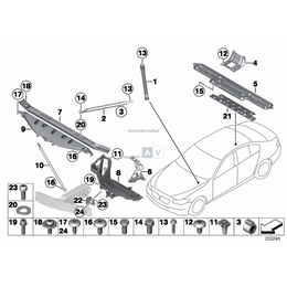 Poprzeczka przednia lewa - 51717268351