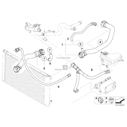 Elastyczny przewód ukł. chłodz. BMW E60 E61 525d 530d E63 635d - 17127787456