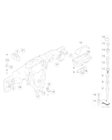 Deployment channel, passenger airbag - 51452752768