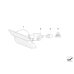 Lampa kierunkowsk. dod., lewa, biała - 63137165809