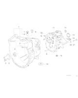 Obudowa skrzyni biegów, część przednia - 23111282529